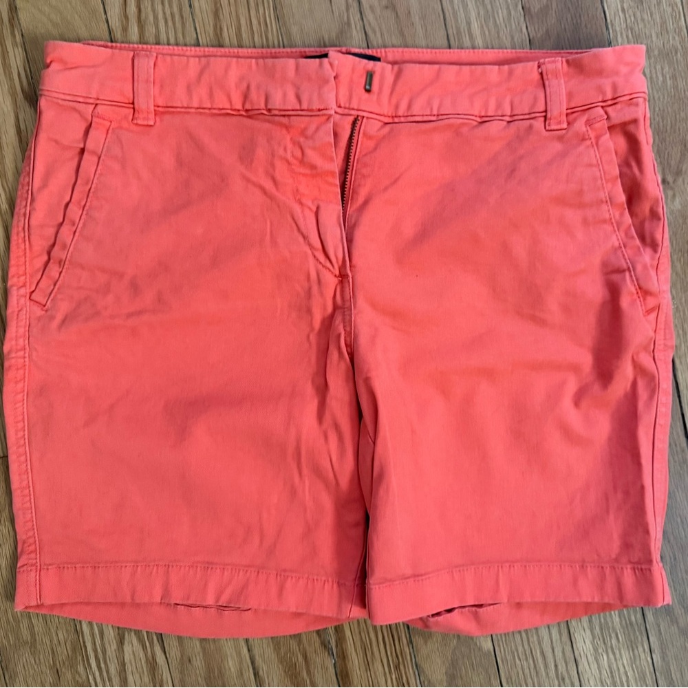 J.CREW WOMEN’s CORAL CHINO SHORTS SZ 6 15”